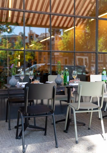 ZUIVER Back To School hagestol, stablebar - mosegrnn aluminium