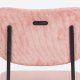 ZUIVER Benson spisestuestol - rosa flyels polyester/nylon og sort stl