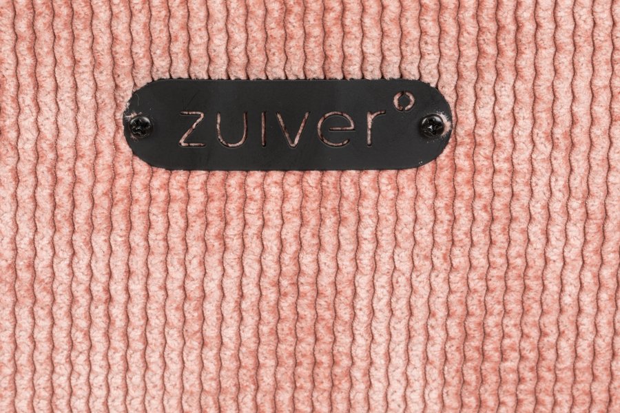 ZUIVER Benson spisestuestol - rosa flyels polyester/nylon og sort stl