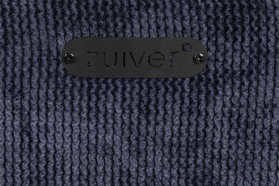 ZUIVER Benson spisestuestol - mrkebl flyels polyester/nylon og sort stl