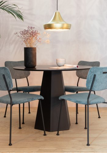 ZUIVER Benson spisestuestol - grbl flyels polyester/nylon og sort stl