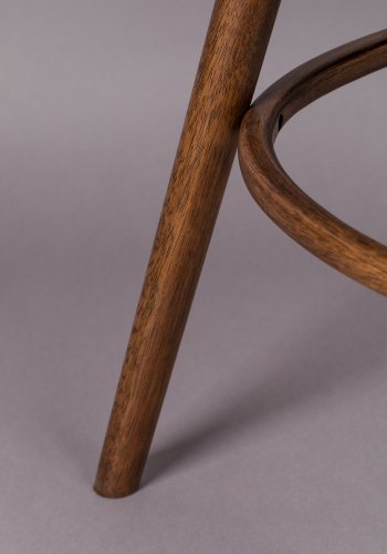 DUTCHBONE Talika spisebordstol - svart PU og valnttfarget finer/gummitre