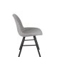 ZUIVER Albert Kuip Myk spisebordstol - lys gr polyester og sort ask