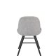 ZUIVER Albert Kuip Myk spisebordstol - lys gr polyester og sort ask