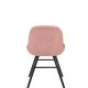 ZUIVER Albert Kuip Myk spisestuestol - rosa polyester og sort ask