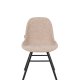 ZUIVER Albert Kuip Myk spisebordstol - beige polyester og sort ask