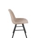 ZUIVER Albert Kuip Myk spisebordstol - beige polyester og sort ask