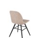 ZUIVER Albert Kuip Myk spisebordstol - beige polyester og sort ask