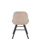 ZUIVER Albert Kuip Myk spisebordstol - beige polyester og sort ask