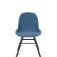 ZUIVER Albert Kuip Myk spisestuestol - bl polyester og sort ask