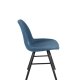 ZUIVER Albert Kuip Myk spisestuestol - bl polyester og sort ask