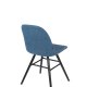 ZUIVER Albert Kuip Myk spisestuestol - bl polyester og sort ask