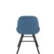 ZUIVER Albert Kuip Myk spisestuestol - bl polyester og sort ask