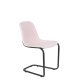 ZUIVER Trst spisestuestol, stablebar - rosa polyetylen og sort stl