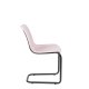 ZUIVER Trst spisestuestol, stablebar - rosa polyetylen og sort stl