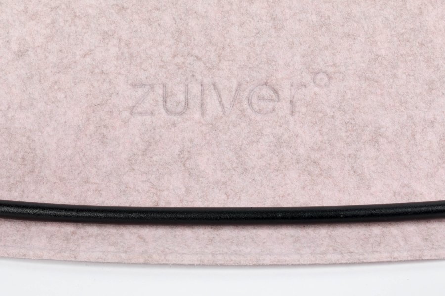 ZUIVER Trst spisestuestol, stablebar - rosa polyetylen og sort stl