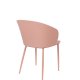 WHITE LABEL LIVING Gigi spisestuestol - rosa polypropylen og stl