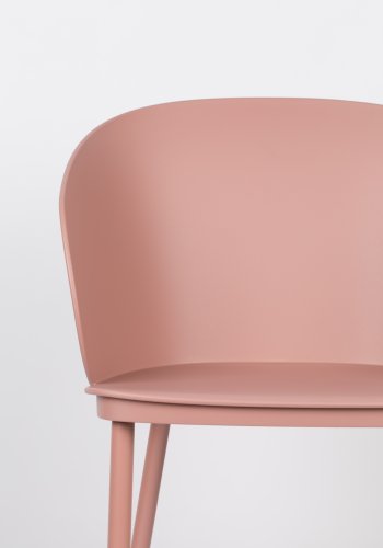 WHITE LABEL LIVING Gigi spisestuestol - rosa polypropylen og stl