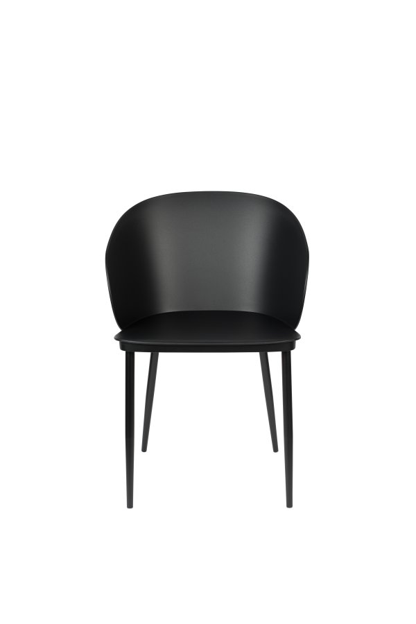 WHITE LABEL LIVING Gigi spisestuestol - svart polypropylen og stl