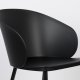 WHITE LABEL LIVING Gigi spisestuestol - svart polypropylen og stl