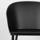 WHITE LABEL LIVING Gigi spisestuestol - svart polypropylen og stl