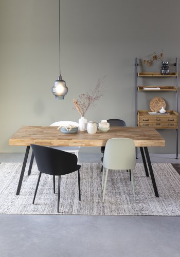 WHITE LABEL LIVING Gigi spisestuestol - svart polypropylen og stl