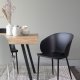 WHITE LABEL LIVING Gigi spisestuestol - svart polypropylen og stl