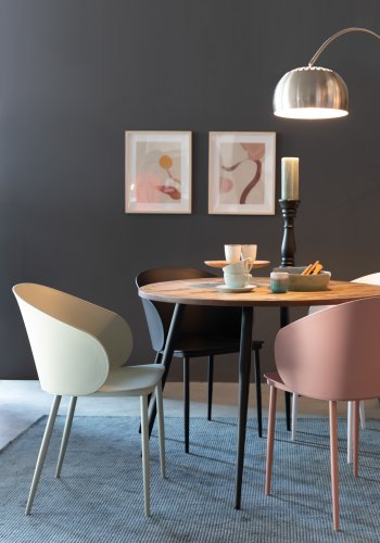 WHITE LABEL LIVING Gigi spisestuestol - mint polypropylen og stl