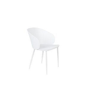WHITE LABEL LIVING Gigi spisebordsstol - hvid polypropylen og stl