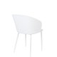 WHITE LABEL LIVING Gigi spisestuestol - hvit polypropylen og stl
