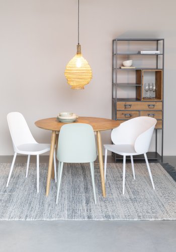 WHITE LABEL LIVING Gigi spisestuestol - hvit polypropylen og stl