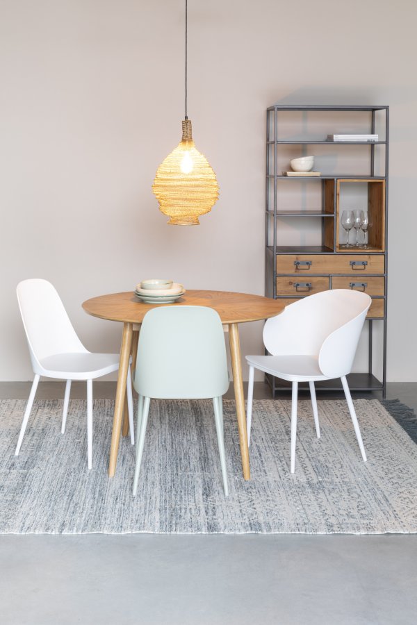 WHITE LABEL LIVING Gigi spisestuestol - hvit polypropylen og stl