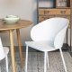 WHITE LABEL LIVING Gigi spisestuestol - hvit polypropylen og stl