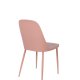 WHITE LABEL LIVING Pip spisestuestol - rosa polypropylen og metall