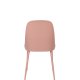 WHITE LABEL LIVING Pip spisestuestol - rosa polypropylen og metall