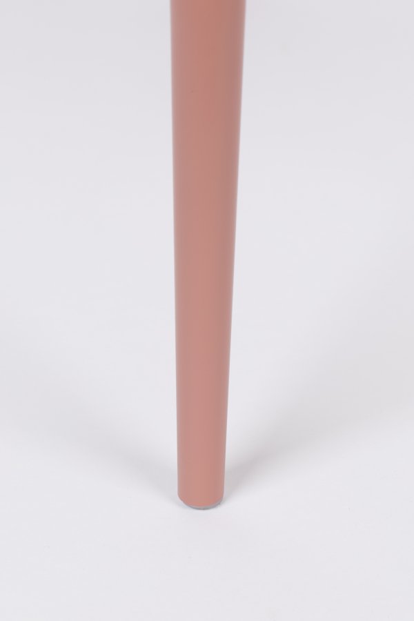 WHITE LABEL LIVING Pip spisestuestol - rosa polypropylen og metall