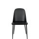 WHITE LABEL LIVING Pip spisestuestol - svart polypropylen og metall