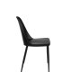 WHITE LABEL LIVING Pip spisestuestol - svart polypropylen og metall