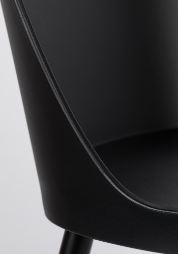 WHITE LABEL LIVING Pip spisestuestol - svart polypropylen og metall