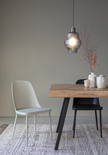 WHITE LABEL LIVING Pip spisestuestol - svart polypropylen og metall