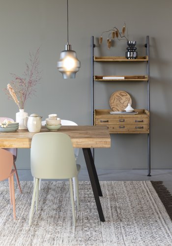 WHITE LABEL LIVING Pip spisestuestol - mint polypropylen og metall