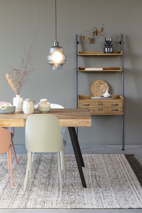 WHITE LABEL LIVING Pip spisestuestol - mint polypropylen og metall