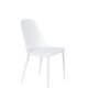 WHITE LABEL LIVING Pip spisestuestol - hvit polypropylen og metall
