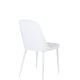 WHITE LABEL LIVING Pip spisestuestol - hvit polypropylen og metall