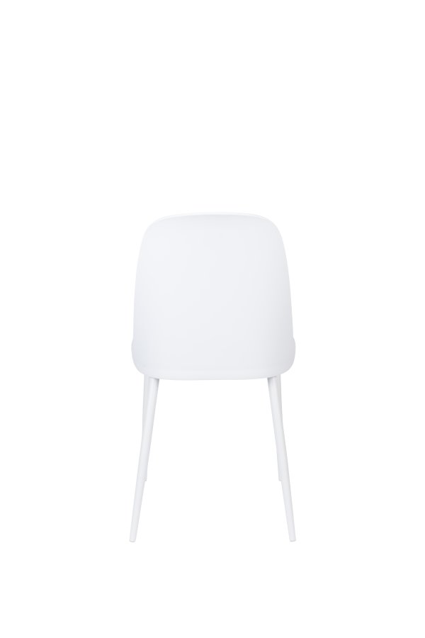WHITE LABEL LIVING Pip spisestuestol - hvit polypropylen og metall
