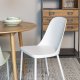 WHITE LABEL LIVING Pip spisestuestol - hvit polypropylen og metall