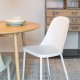 WHITE LABEL LIVING Pip spisestuestol - hvit polypropylen og metall