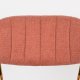 WHITE LABEL LIVING Jolien spisestuestol - rosa polyester/nylon og gullstl