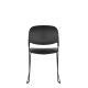 WHITE LABEL LIVING Stacks spisebordsstol, stablebar - svart polypropylen og stl
