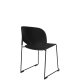 WHITE LABEL LIVING Stacks spisebordsstol, stablebar - svart polypropylen og stl